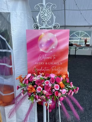 Graduation Party Welcome Florals — Graduations floral arrangement by Long's Florist