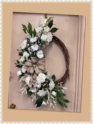 Sympathy White Daisy Wreath — Sympathy floral arrangement by Long's Florist